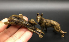 Load image into Gallery viewer, Twin German Shepherds Miniature Brass Figurines - 2 PcsHome Decor