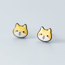 Load image into Gallery viewer, Two Cute Smiling Shiba Inu Earrings - Perfect Gift for Shiba Inu Lovers-Dog Themed Jewellery-Dogs, Earrings, Jewellery, Shiba Inu-6