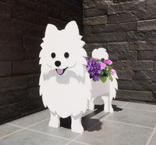 Load image into Gallery viewer, Image of a cutest 3D white pomeranian flower planter