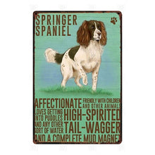 Load image into Gallery viewer, Why I Love My Black and White Cocker Spaniel Tin Poster - Series 1-Sign Board-Cocker Spaniel, Dogs, Home Decor, Sign Board-English Springer Spaniel-12