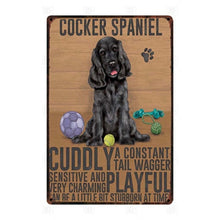 Load image into Gallery viewer, Why I Love My Black and White Cocker Spaniel Tin Poster - Series 1-Sign Board-Cocker Spaniel, Dogs, Home Decor, Sign Board-Cocker Spaniel - Black-2