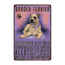 Load image into Gallery viewer, Why I Love My Black and White Cocker Spaniel Tin Poster - Series 1-Sign Board-Cocker Spaniel, Dogs, Home Decor, Sign Board-Border Terrier-7