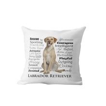 Load image into Gallery viewer, Why I Love My Black Labrador Cushion Cover-Home Decor-Black Labrador, Cushion Cover, Dogs, Home Decor, Labrador-One Size-Labrador - Yellow-2