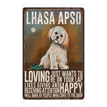 Load image into Gallery viewer, Why I Love My Border Collie Tin Poster - Series 1-Sign Board-Border Collie, Dogs, Home Decor, Sign Board-Lhasa Apso-21