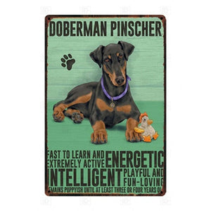 Why I Love My English Springer Spaniel Tin Poster - Series 1-Sign Board-Dogs, English Springer Spaniel, Home Decor, Sign Board-Doberman Pinscher-12