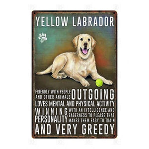 Why I Love My English Springer Spaniel Tin Poster - Series 1-Sign Board-Dogs, English Springer Spaniel, Home Decor, Sign Board-Labrador - Yellow-20
