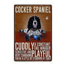 Load image into Gallery viewer, Why I Love My English Springer Spaniel Tin Poster - Series 1-Sign Board-Dogs, English Springer Spaniel, Home Decor, Sign Board-Cocker Spaniel - Black and White-8