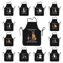 Load image into Gallery viewer, Wine and German Shepherd Love Unisex Aprons-Accessories-Accessories, Apron, Dogs, German Shepherd-14