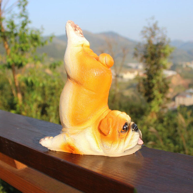 Yoga English Bulldog Garden Statue-Home Decor-Dogs, English Bulldog, Home Decor, Statue-5