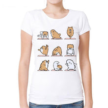 Load image into Gallery viewer, Yoga Pomeranians Womens T Shirt-Apparel-Apparel, Dogs, Pomeranian, T Shirt, Z1-7
