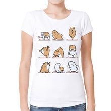 Load image into Gallery viewer, Yoga Pomeranians Womens T Shirt-Apparel-Apparel, Dogs, Pomeranian, T Shirt, Z1-XXL-1
