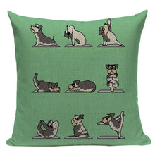 Load image into Gallery viewer, Yoga Shiba Inu Cushion Cover-Cushion Cover-Cushion Cover, Dogs, Home Decor, Shiba Inu-One Size-Schnauzer-3
