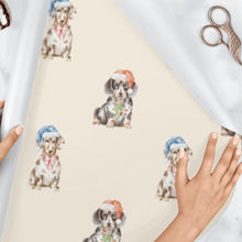 Load image into Gallery viewer, Dachshund Christmas Wrapping Paper - 6 Coat Colors - Watercolor Dachsund Designs - 3 Sheets Bundle-Christmas Ornament-Christmas,Dachshund,Wrapping Paper-13