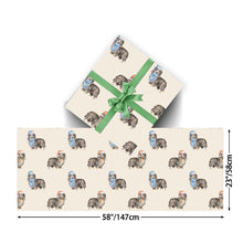 Load image into Gallery viewer, Dachshund Christmas Wrapping Paper - 6 Coat Colors - Watercolor Dachsund Designs - 3 Sheets Bundle-Christmas Ornament-Christmas,Dachshund,Wrapping Paper-7