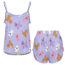 Load image into Gallery viewer, Colorful Poodles Love Women's Cami and Shorts Pajama Set-Apparel-Apparel,Dog Mom Gifts,Pajamas,Poodle-7