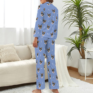 Happy Tri Color Corgis Pajamas Set for Women - 3 Colors-Pajamas-Apparel, Corgi, Pajamas-7
