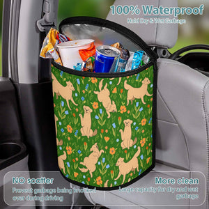 Flower Garden Golden Retrievers Multipurpose Car Storage Bag - 4 Colors-Car Accessories-Bags, Car Accessories, Golden Retriever-18