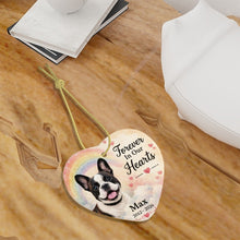 Load image into Gallery viewer, French Bulldog Dog Ornament - Forever In Our Hearts Design - Personalized with Name-Christmas Ornament-Christmas,French Bulldog,Personalize Artwork-7