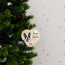 Load image into Gallery viewer, French Bulldog Dog Ornament - Forever In Our Hearts Design - Personalized with Name-Christmas Ornament-Christmas,French Bulldog,Personalize Artwork-3