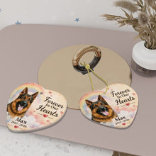 Load image into Gallery viewer, German Shepherd Dog Ornament - Forever In Our Hearts Design - Personalized with Name-Christmas Ornament-Christmas,German Shepherd,Personalize Artwork-6