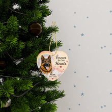 Load image into Gallery viewer, German Shepherd Dog Ornament - Forever In Our Hearts Design - Personalized with Name-Christmas Ornament-Christmas,German Shepherd,Personalize Artwork-3