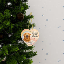 Load image into Gallery viewer, Golden Retriever Dog Ornament - Forever In Our Hearts Design - Personalized with Name-Christmas Ornament-Christmas,Golden Retriever,Personalize Artwork-3