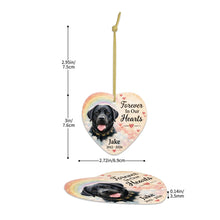 Load image into Gallery viewer, Black Labrador Dog Ornament - Forever In Our Hearts Design - Personalized with Name-Christmas Ornament-Black Labrador,Christmas,Personalize Artwork-5