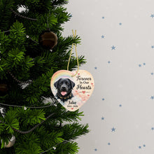 Load image into Gallery viewer, Black Labrador Dog Ornament - Forever In Our Hearts Design - Personalized with Name-Christmas Ornament-Black Labrador,Christmas,Personalize Artwork-3