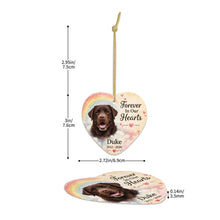 Load image into Gallery viewer, Chocolate Labrador Dog Ornament - Forever In Our Hearts Design - Personalized with Name-Christmas Ornament-Chocolate Labrador,Christmas,Personalize Artwork-5