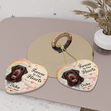 Load image into Gallery viewer, Chocolate Labrador Dog Ornament - Forever In Our Hearts Design - Personalized with Name-Christmas Ornament-Chocolate Labrador,Christmas,Personalize Artwork-6