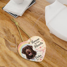 Load image into Gallery viewer, Chocolate Labrador Dog Ornament - Forever In Our Hearts Design - Personalized with Name-Christmas Ornament-Chocolate Labrador,Christmas,Personalize Artwork-7