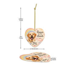 Load image into Gallery viewer, Yellow Labrador Dog Ornament - Forever In Our Hearts Design - Personalized with Name-Christmas Ornament-Christmas,Labrador,Personalize Artwork-5