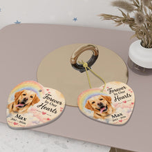 Load image into Gallery viewer, Yellow Labrador Dog Ornament - Forever In Our Hearts Design - Personalized with Name-Christmas Ornament-Christmas,Labrador,Personalize Artwork-6