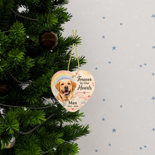 Load image into Gallery viewer, Yellow Labrador Dog Ornament - Forever In Our Hearts Design - Personalized with Name-Christmas Ornament-Christmas,Labrador,Personalize Artwork-3