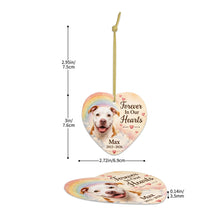 Load image into Gallery viewer, Pit Bull Dog Ornament - Forever In Our Hearts Design - Personalized with Name-Christmas Ornament-Christmas,Personalize Artwork,Pit Bull-5