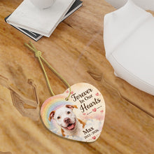 Load image into Gallery viewer, Pit Bull Dog Ornament - Forever In Our Hearts Design - Personalized with Name-Christmas Ornament-Christmas,Personalize Artwork,Pit Bull-7
