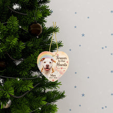 Load image into Gallery viewer, Pit Bull Dog Ornament - Forever In Our Hearts Design - Personalized with Name-Christmas Ornament-Christmas,Personalize Artwork,Pit Bull-3