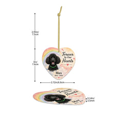 Load image into Gallery viewer, Poodle Dog Ornament - Forever In Our Hearts Design - Personalized with Name-Christmas Ornament-Christmas,Personalize Artwork,Poodle-5