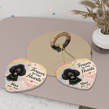 Load image into Gallery viewer, Poodle Dog Ornament - Forever In Our Hearts Design - Personalized with Name-Christmas Ornament-Christmas,Personalize Artwork,Poodle-6