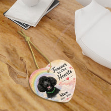 Load image into Gallery viewer, Poodle Dog Ornament - Forever In Our Hearts Design - Personalized with Name-Christmas Ornament-Christmas,Personalize Artwork,Poodle-7