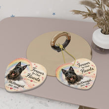 Load image into Gallery viewer, Scottie Dog Ornament - Forever In Our Hearts Design - Personalized with Name-Christmas Ornament-Christmas,Personalize Artwork,Scottish Terrier-6