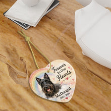 Load image into Gallery viewer, Scottie Dog Ornament - Forever In Our Hearts Design - Personalized with Name-Christmas Ornament-Christmas,Personalize Artwork,Scottish Terrier-7