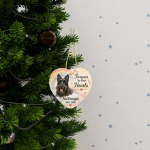 Load image into Gallery viewer, Scottie Dog Ornament - Forever In Our Hearts Design - Personalized with Name-Christmas Ornament-Christmas,Personalize Artwork,Scottish Terrier-3