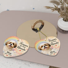 Load image into Gallery viewer, Shih Tzu Dog Ornament - Forever In Our Hearts Design - Personalized with Name-Christmas Ornament-Christmas,Personalize Artwork,Shih Tzu-6
