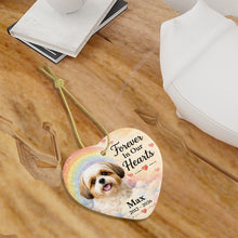Load image into Gallery viewer, Shih Tzu Dog Ornament - Forever In Our Hearts Design - Personalized with Name-Christmas Ornament-Christmas,Personalize Artwork,Shih Tzu-7