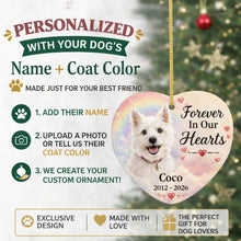 Load image into Gallery viewer, Westie Dog Ornament - Forever In Our Hearts Design - Personalized with Name-Christmas Ornament-Christmas,Personalize Artwork,West Highland Terrier-2