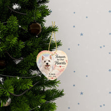 Load image into Gallery viewer, Westie Dog Ornament - Forever In Our Hearts Design - Personalized with Name-Christmas Ornament-Christmas,Personalize Artwork,West Highland Terrier-3