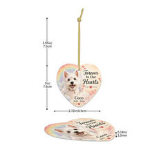 Load image into Gallery viewer, Westie Dog Ornament - Forever In Our Hearts Design - Personalized with Name-Christmas Ornament-Christmas,Personalize Artwork,West Highland Terrier-5
