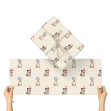 Load image into Gallery viewer, Dachshund Christmas Wrapping Paper - 6 Coat Colors - Watercolor Dachsund Designs - 3 Sheets Bundle-Christmas Ornament-Christmas,Dachshund,Wrapping Paper-Piebald Dachshunds-58"x23"x3pcs-2
