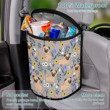 Load image into Gallery viewer, Flower Garden Pug Multipurpose Car Storage Bag - 4 Colors-Car Accessories-Bags, Car Accessories, Pug-16